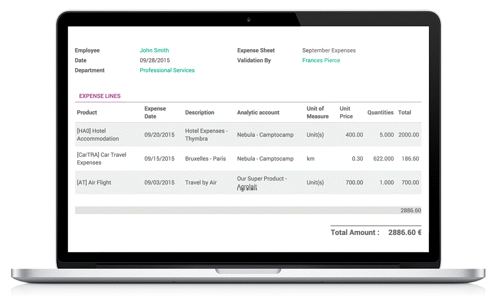 Odoo - Sample 2 for three columns
