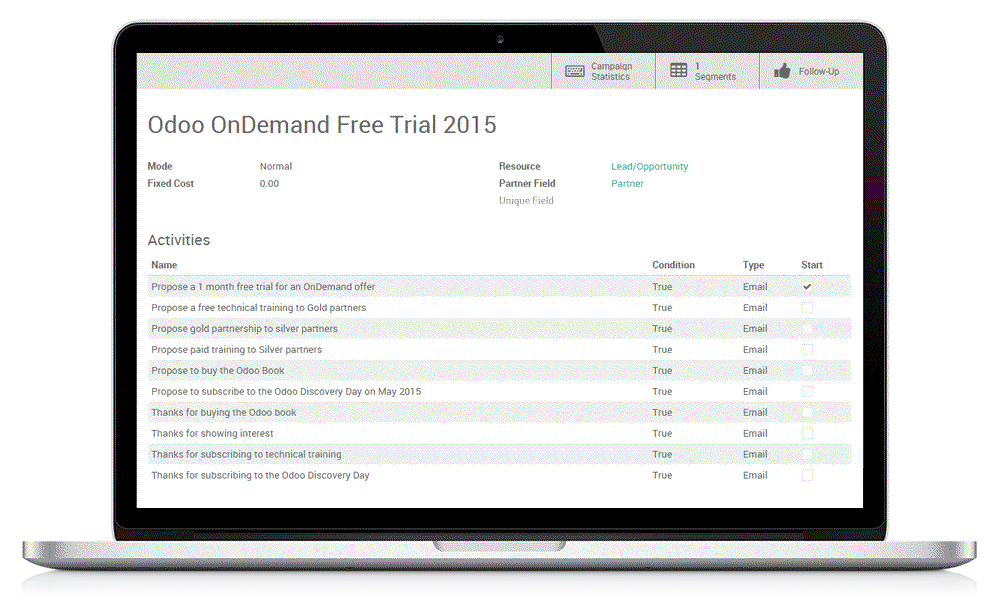Odoo - Sample 2 for three columns